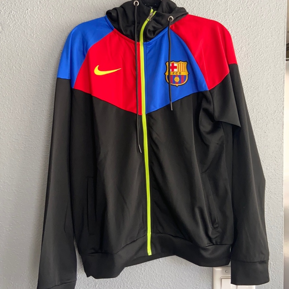 Nike FC Barcelona soccer sweater zip up hoodie